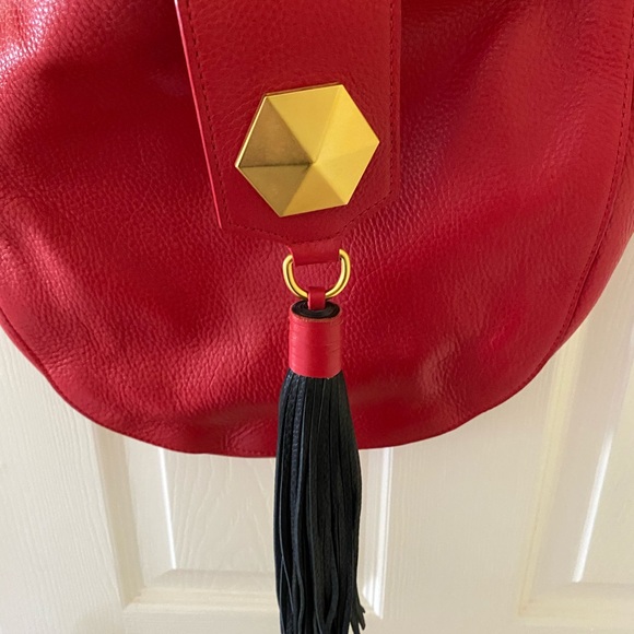 NWOT Bagdley Mischka red handbag - Picture 3 of 6